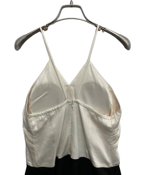 Estella.K（エステラケー）Estella.K (エステラケー) Vネックバイカラードレス ホワイト×ブラック サイズ:Freeの古着・服飾アイテム