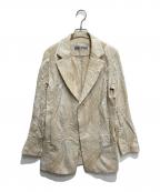 ISSEY MIYAKEイッセイミヤケ）の古着「総柄テーラードジャケット」｜ベージュ