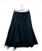 ADOREアドーア）の古着「アシメフレアスカート」｜ネイビー
