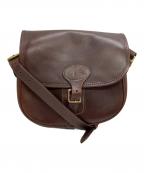 EVISUエヴィス）の古着「レザーショルダーバッグ」｜ブラウン