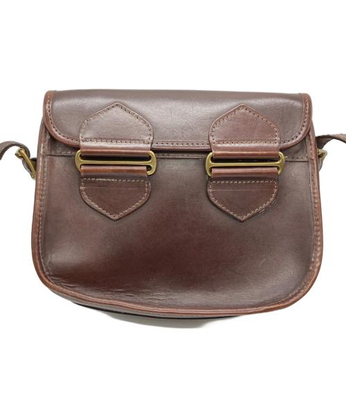 EVISU（エヴィス）EVISU (エヴィス) レザーショルダーバッグ ブラウンの古着・服飾アイテム