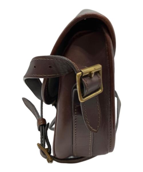 EVISU（エヴィス）EVISU (エヴィス) レザーショルダーバッグ ブラウンの古着・服飾アイテム