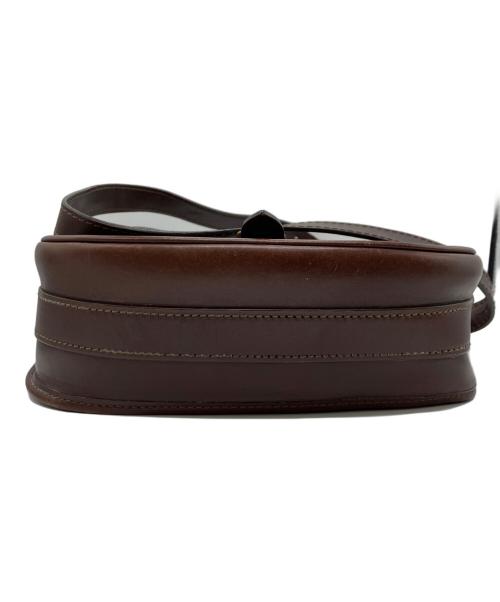 EVISU（エヴィス）EVISU (エヴィス) レザーショルダーバッグ ブラウンの古着・服飾アイテム