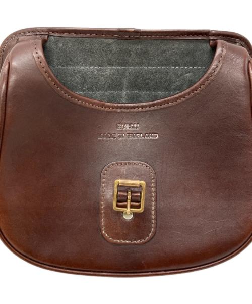 EVISU（エヴィス）EVISU (エヴィス) レザーショルダーバッグ ブラウンの古着・服飾アイテム