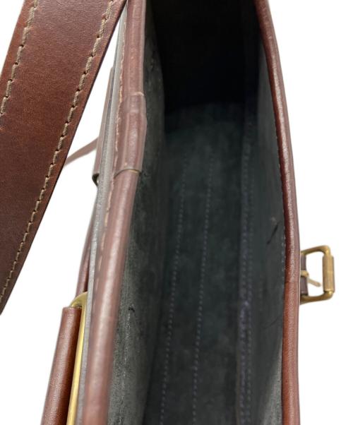 EVISU（エヴィス）EVISU (エヴィス) レザーショルダーバッグ ブラウンの古着・服飾アイテム