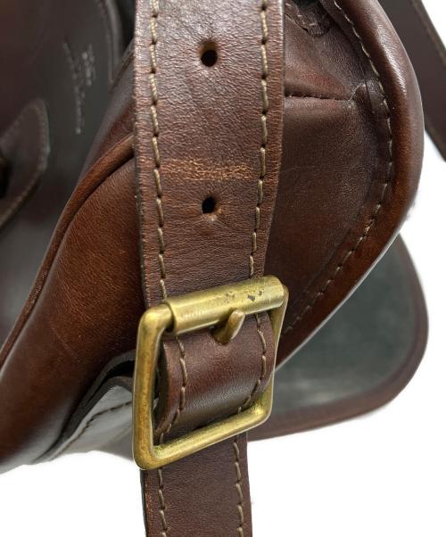 EVISU（エヴィス）EVISU (エヴィス) レザーショルダーバッグ ブラウンの古着・服飾アイテム