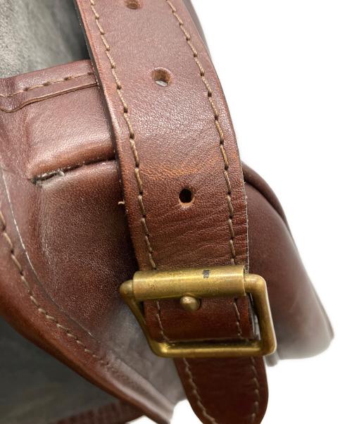 EVISU（エヴィス）EVISU (エヴィス) レザーショルダーバッグ ブラウンの古着・服飾アイテム