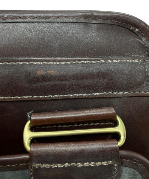 EVISU（エヴィス）EVISU (エヴィス) レザーショルダーバッグ ブラウンの古着・服飾アイテム