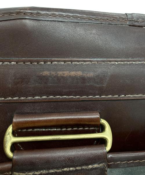 EVISU（エヴィス）EVISU (エヴィス) レザーショルダーバッグ ブラウンの古着・服飾アイテム