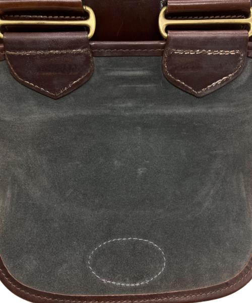 EVISU（エヴィス）EVISU (エヴィス) レザーショルダーバッグ ブラウンの古着・服飾アイテム