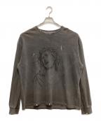 SOMEITサミット）の古着「ユーズド加工ロングスリーブカットソー」｜グレー