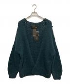 ADAWASアダワス）の古着「ローゲージニットカーディガン」｜グリーン