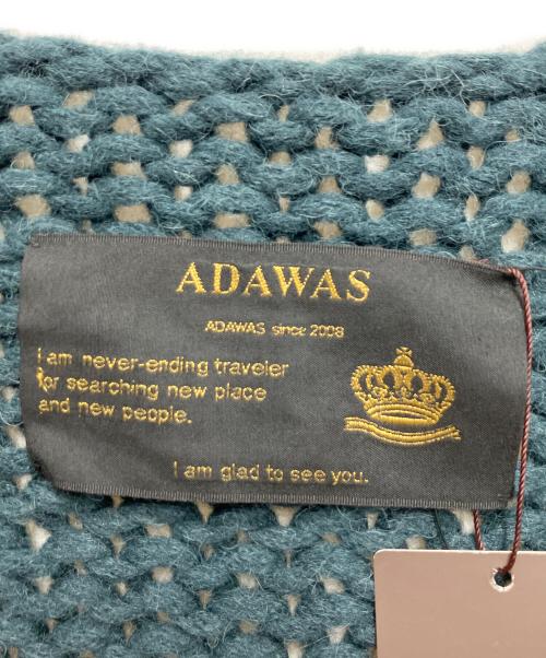 ADAWAS（アダワス）ADAWAS (アダワス) ローゲージニットカーディガン グリーン サイズ:FREE 未使用品の古着・服飾アイテム