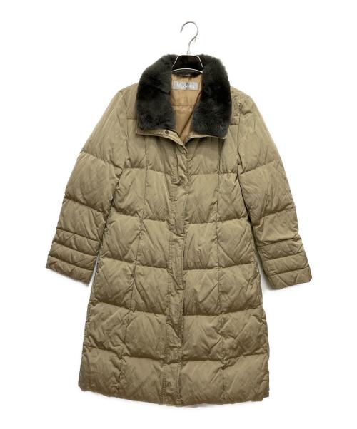 MaxMara（マックスマーラ）MaxMara (マックスマーラ) ファー付きダウンコート ベージュ サイズ:40の古着・服飾アイテム