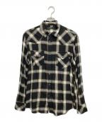 DIESELディーゼル）の古着「オンブレチェックシャツ」｜ブラック
