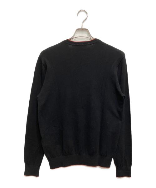 EMPORIO ARMANI（エンポリオ アルマーニ）EMPORIO ARMANI (エンポリオ アルマーニ) ロゴクルーネックニット ブラック サイズ:Mの古着・服飾アイテム
