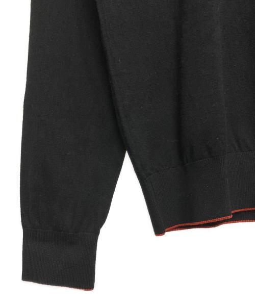 EMPORIO ARMANI（エンポリオ アルマーニ）EMPORIO ARMANI (エンポリオ アルマーニ) ロゴクルーネックニット ブラック サイズ:Mの古着・服飾アイテム