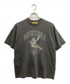 Onitsuka Tigerオニツカタイガー）の古着「WASHED OVERSIZED GRAPHIC TEE」｜グレー
