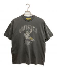 Onitsuka Tiger（オニツカタイガー）の古着「WASHED OVERSIZED GRAPHIC TEE」｜グレー