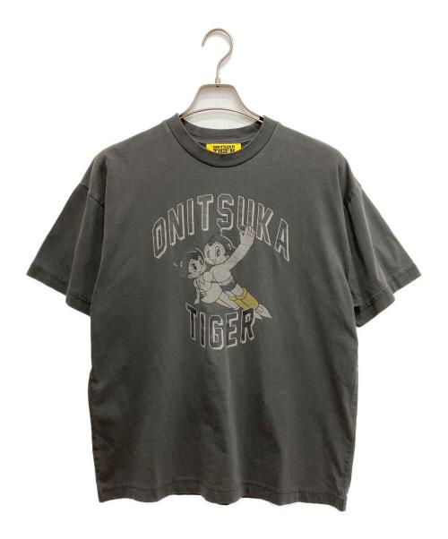 Onitsuka Tiger（オニツカタイガー）Onitsuka Tiger (オニツカタイガー) WASHED OVERSIZED GRAPHIC TEE グレー サイズ:Ｍの古着・服飾アイテム