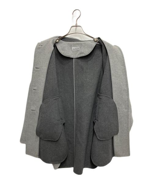LA MARINE FRANCAISE（マリンフランセーズ）LA MARINE FRANCAISE (マリンフランセーズ) リバードルマンミドルコート グレー サイズ:FREEの古着・服飾アイテム