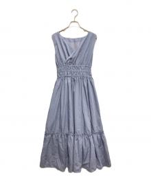 HER LIP TO（ハーリップトゥ）の古着「Riviera Double Bow Dress」｜ブルー