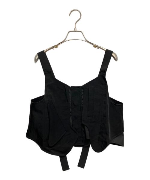 UN3D.（アンスリード）UN3D. (アンスリード) CURVE FLAP FIELD BUSTIER ブラック サイズ:38の古着・服飾アイテム