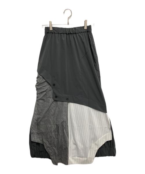 UN3D.（アンスリード）UN3D. (アンスリード) PATTERN MIX SHIRT SK グレー サイズ:36の古着・服飾アイテム