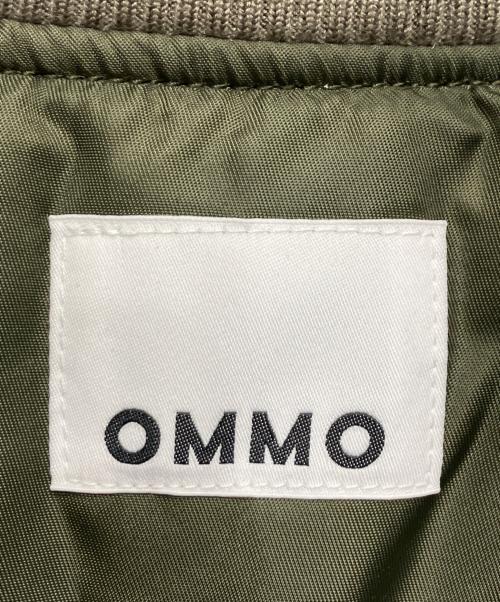 OMMO（オーエムエムオー）OMMO (オーエムエムオー) PEPLUM QUILTING MA-1/ペプラムキルティングMA-1 グリーン×ホワイト サイズ:38の古着・服飾アイテム