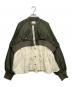 OMMO（オーエムエムオー）の古着「PEPLUM QUILTING MA-1/ペプラムキルティングMA-1」｜グリーン×ホワイト