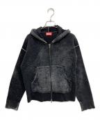 DIESELディーゼル）の古着「m-hermineウールWジップパーカー」｜グレー