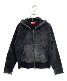 DIESEL（ディーゼル）の古着「m-hermineウールWジップパーカー」｜グレー