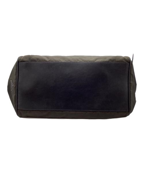 PRADA（プラダ）PRADA (プラダ) がま口トートバッグ グリーン×ブラックの古着・服飾アイテム