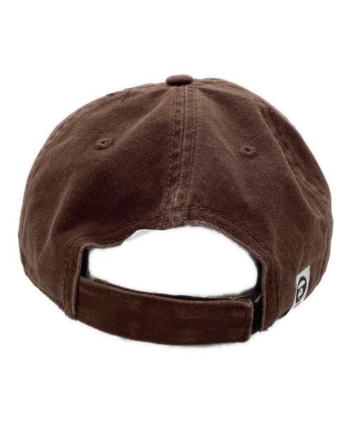 A BATHING APE（アベイシングエイプ）A BATHING APE (ア ベイシング エイプ) Moonface embroidered twill cap ブラウンの古着・服飾アイテム