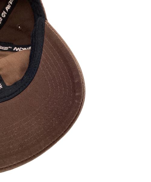 A BATHING APE（アベイシングエイプ）A BATHING APE (ア ベイシング エイプ) Moonface embroidered twill cap ブラウンの古着・服飾アイテム