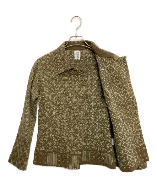 HaaT ISSEY MIYAKE（ハート イッセイ ミヤケ）HaaT ISSEY MIYAKE (ハート イッセイ ミヤケ) 刺し子総柄ジャケット オリーブ サイズ:2の古着・服飾アイテム