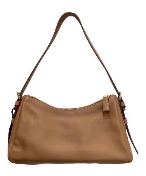 PRADA（プラダ）PRADA (プラダ) エメミディアムレザーショルダーバッグ ブラウンの古着・服飾アイテム