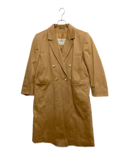 Aquascutum（アクアスキュータム）Aquascutum (アクアスキュータム) ピュアカシミヤダブルコート ブラウン サイズ:14の古着・服飾アイテム