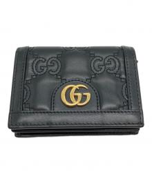 GUCCI（グッチ）の古着「GGマトラッセカードケースウォレット」｜ブラック