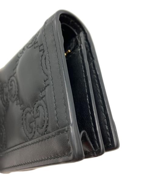 GUCCI（グッチ）GUCCI (グッチ) GGマトラッセカードケースウォレット ブラックの古着・服飾アイテム