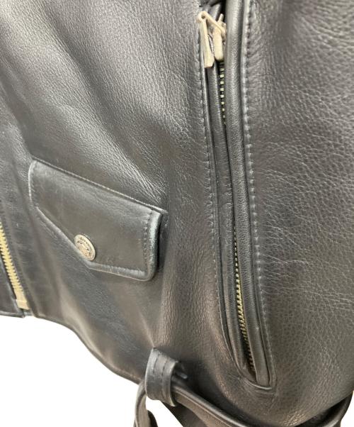 HARLEY-DAVIDSON（ハーレーダビッドソン）HARLEY-DAVIDSON (ハーレーダビッドソン) レザーダブルライダースジャケット ブラック サイズ:Ｌの古着・服飾アイテム