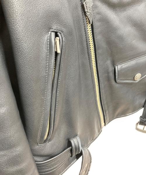 HARLEY-DAVIDSON（ハーレーダビッドソン）HARLEY-DAVIDSON (ハーレーダビッドソン) レザーダブルライダースジャケット ブラック サイズ:Ｌの古着・服飾アイテム