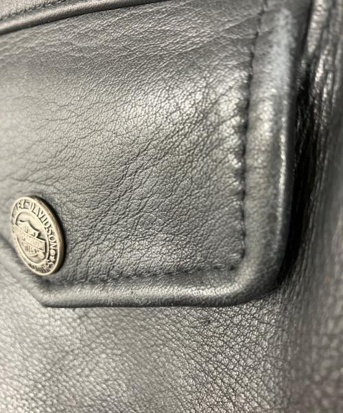 HARLEY-DAVIDSON（ハーレーダビッドソン）HARLEY-DAVIDSON (ハーレーダビッドソン) レザーダブルライダースジャケット ブラック サイズ:Ｌの古着・服飾アイテム