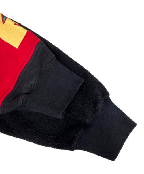 SUPREME（シュプリーム）SUPREME (シュプリーム) Patchwork Zip Up Hooded Sweatshirt ブラック×レッド サイズ:Sの古着・服飾アイテム