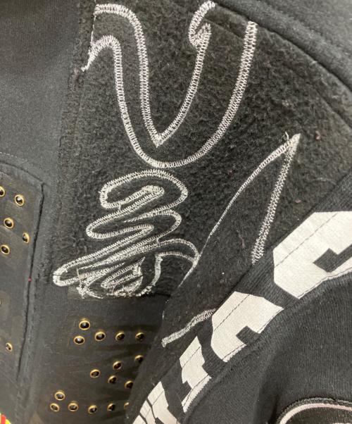 SUPREME（シュプリーム）SUPREME (シュプリーム) Patchwork Zip Up Hooded Sweatshirt ブラック×レッド サイズ:Sの古着・服飾アイテム