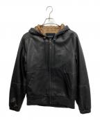COACHコーチ）の古着「レザー トレーナージャケット」｜ブラック