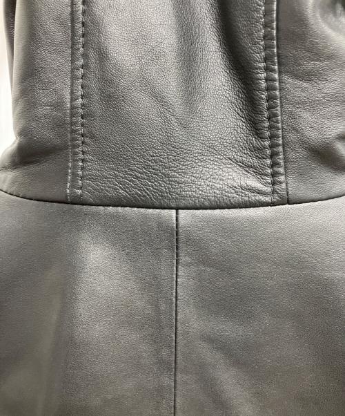 COACH（コーチ）COACH (コーチ) レザー トレーナージャケット ブラック サイズ:Sの古着・服飾アイテム