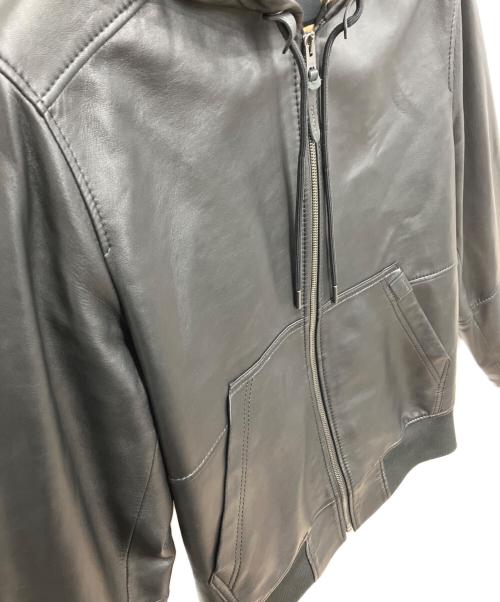 COACH（コーチ）COACH (コーチ) レザー トレーナージャケット ブラック サイズ:Sの古着・服飾アイテム