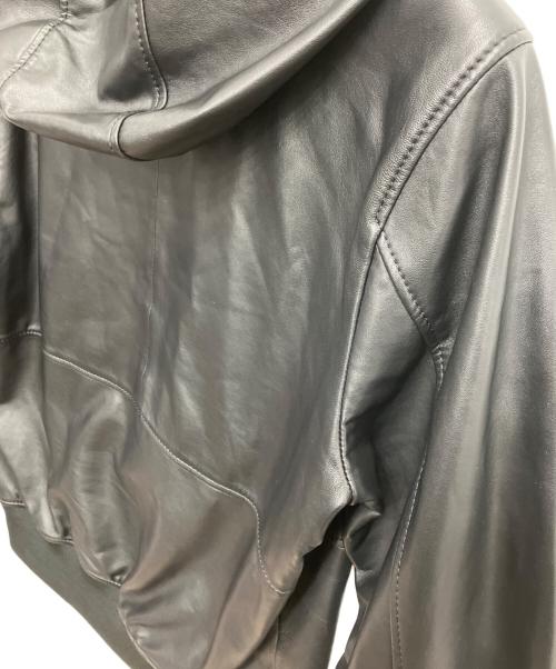 COACH（コーチ）COACH (コーチ) レザー トレーナージャケット ブラック サイズ:Sの古着・服飾アイテム