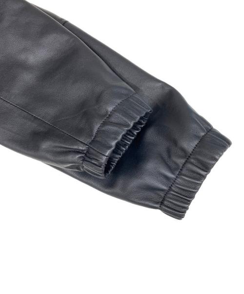 COACH（コーチ）COACH (コーチ) レザー トレーナージャケット ブラック サイズ:Sの古着・服飾アイテム